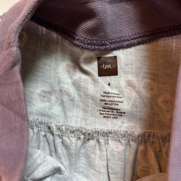 Tea Collection Dusty Lilac Cherry Blossom Tunic Dress 4Y - Picture 3 of 4